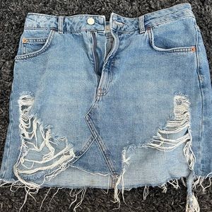 topshop denim skirt